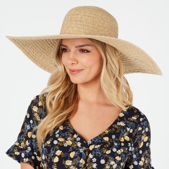nine west packable super floppy hat